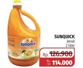 Promo Harga SUNQUICK Minuman Sari Buah Orange 2 ltr - Lotte Grosir