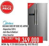 Promo Harga MIDEA HC-689 | Refrigerator Side by Side WE, WE, WE  - Hypermart