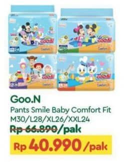 Promo Harga Goon Smile Baby Comfort Fit Pants M30, L28, XL26, XXL24 24 pcs - TIP TOP