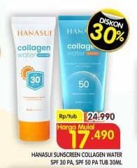 Promo Harga Hanasui Collagen Water Sunscreen SPF 30, SPF 50 30 ml - Superindo