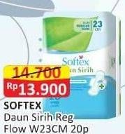 Promo Harga Softex Daun Sirih Wing 23cm 20 pcs - Alfamart