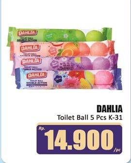 Promo Harga Dahlia Toilet Color Ball K-31 5 pcs - Hari Hari