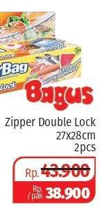 Promo Harga BAGUS Zipper Bag 27x28 Cm  - Lotte Grosir