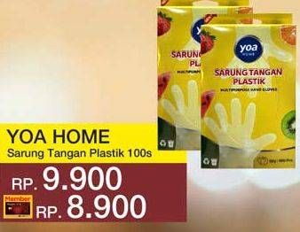 Promo Harga YOA Home Sarung Tangan Plastik 100 pcs - Yogya