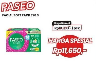 Promo Harga Paseo Facial Tissue 720 sheet - Carrefour