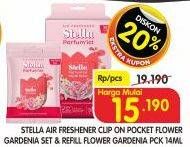 Promo Harga Stella Parfumist Clip On Pocket Luxurious Flower Gardenia Set, Luxurious Flower Gardenia Refill  - Superindo
