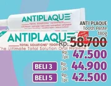Promo Harga ANTIPLAQUE Toothpaste 180 gr - LotteMart
