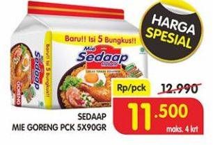 Promo Harga SEDAAP Mie Goreng per 5 pcs 90 gr - Superindo