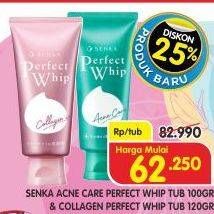 Promo Harga SENKA Perfect Whip Facial Foam Acne Care, Collagen In 100 gr - Superindo