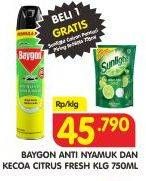 Promo Harga BAYGON Insektisida Spray Citrus Fresh 750 ml - Superindo