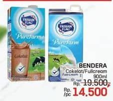 Promo Harga Frisian Flag Susu UHT Purefarm Swiss Chocolate, Full Cream 900 ml - LotteMart