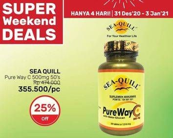Promo Harga SEA QUILL Pure Way C 500 50 pcs - Guardian