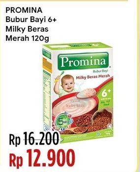 Promo Harga Promina Bubur Bayi 6+ Milky Beras Merah 120 gr - Indomaret