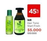 NR Hair Tonic  Diskon 45%, Harga Promo Rp55.000, Harga Normal Rp100.500, Harga Mulai, Minimal Pembelian Rp. 60.000, Diskon Sampai Dengan 60%