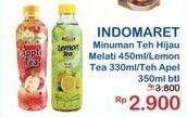 Promo Harga INDOMARET Minuman Teh Hijau Melati, Lemon, Apel 330 ml - Indomaret