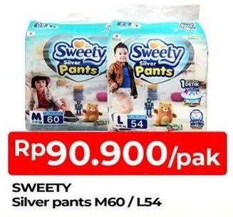 Promo Harga Sweety Silver Pants L54, M60 54 pcs - TIP TOP