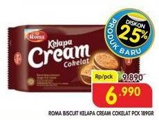 Promo Harga ROMA Kelapa Cream Cokelat 189 gr - Superindo