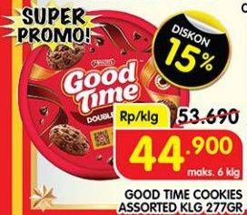 Promo Harga Good Time Chocochips Assorted Cookies Tin 277 gr - Superindo