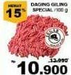 Promo Harga Daging Giling Sapi per 100 gr - Giant