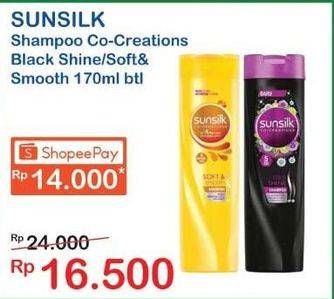 Promo Harga SUNSILK Shampoo Black Shine, Soft Smooth 170 ml - Indomaret