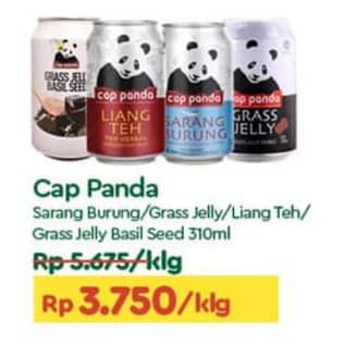 Promo Harga Cap Panda Minuman Kesehatan Sarang Burung, Cincau, Liang Teh, Cincau Selasih 310 ml - TIP TOP