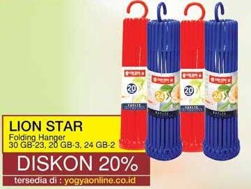 Promo Harga LION STAR Folding Hanger 30 GB-23, 20 GB-3, 24 GB-2  - Yogya