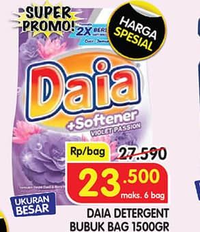 Promo Harga Daia Deterjen Bubuk 1500 gr - Superindo