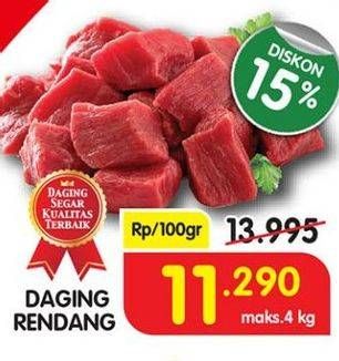 Promo Harga Daging Rendang Sapi per 100 gr - Superindo