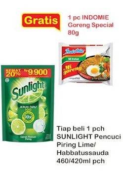 Promo Harga Sunlight Pencuci Piring Higienis Plus With Habbatussauda, Jeruk Nipis 100 420 ml - Indomaret
