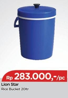 Promo Harga LION STAR Rice Ice Bucket 20 ltr - TIP TOP