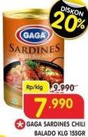 Promo Harga GAGA Sardines Sauce Chili 155 gr - Superindo