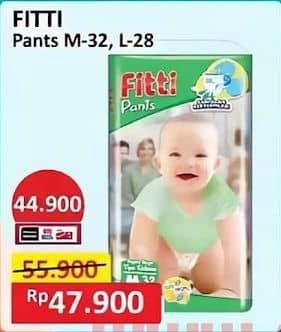 Promo Harga Fitti Pants M32, L28 28 pcs - Alfamart