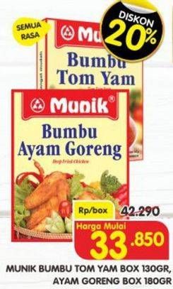 Promo Harga Munik Bumbu All Variants 130 gr - Superindo