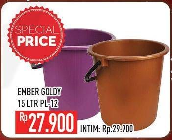 Promo Harga Ember Goldy PL-12 15 ltr - Hypermart