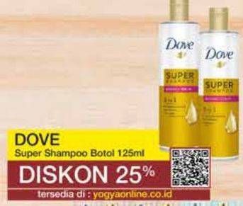 Promo Harga DOVE Super Shampoo 3 In 1 Dengan Serum 125 ml - Yogya