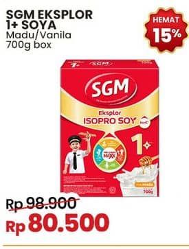 Promo Harga SGM Eksplor Soya 1-5 Susu Pertumbuhan Madu 700 gr - Indomaret