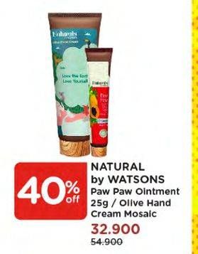 Promo Harga NATURALS BY WATSONS Paw Paw/ Olive Hand  - Watsons