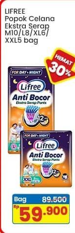 Promo Harga Lifree Popok Celana Ekstra Serap M10, L8, XL6, XXL5 5 pcs - Indomaret