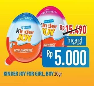 Promo Harga Kinder Joy Chocolate Crispy Girls, Boys 20 gr - Hypermart