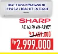 Promo Harga SHARP AH-A5VEY | AC 1/2PK  - Hypermart