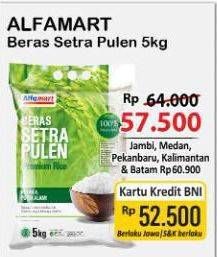 Promo Harga Alfamart Beras Setra Pulen 5000 gr - Alfamart