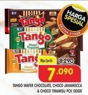 Promo Harga TANGO Long Wafer Chocolate, Choco Javamocca, Choco Tiramisu 130 gr - Superindo