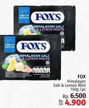 Promo Harga Foxs Himalayan Salt & Lemon Mints 15 gr - LotteMart