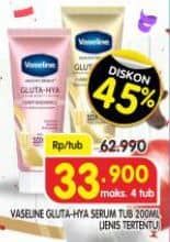 Promo Harga Vaseline Healthy Bright Gluta-Hya Lotion 200 ml - Superindo