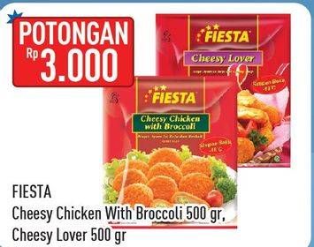 Promo Harga FIESTA Cheesy Chicken with Broccoli/Cheesy Lover 500gr  - Hypermart