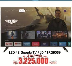 Promo Harga Polytron Smart Cinemax Google TV 43 Inch – PLD 43RG9059  - Hari Hari