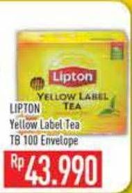 Promo Harga Lipton Yellow Label Tea 100 pcs - Hypermart