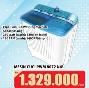 Promo Harga Polytron PWM 8072 | Mesin Cuci 2 Tabung  - Hari Hari