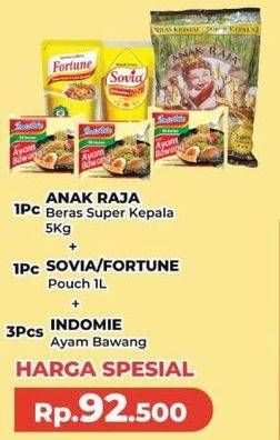 Anak Raja Beras + Sovia/Fortune Minyak Goreng + Indomie Mie Kuah