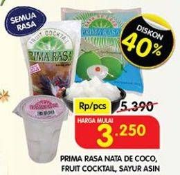 Promo Harga Prima Rasa Nata De Coco/Prima Rasa Fruit Cocktail/Prima Rasa Sayur Asin  - Superindo